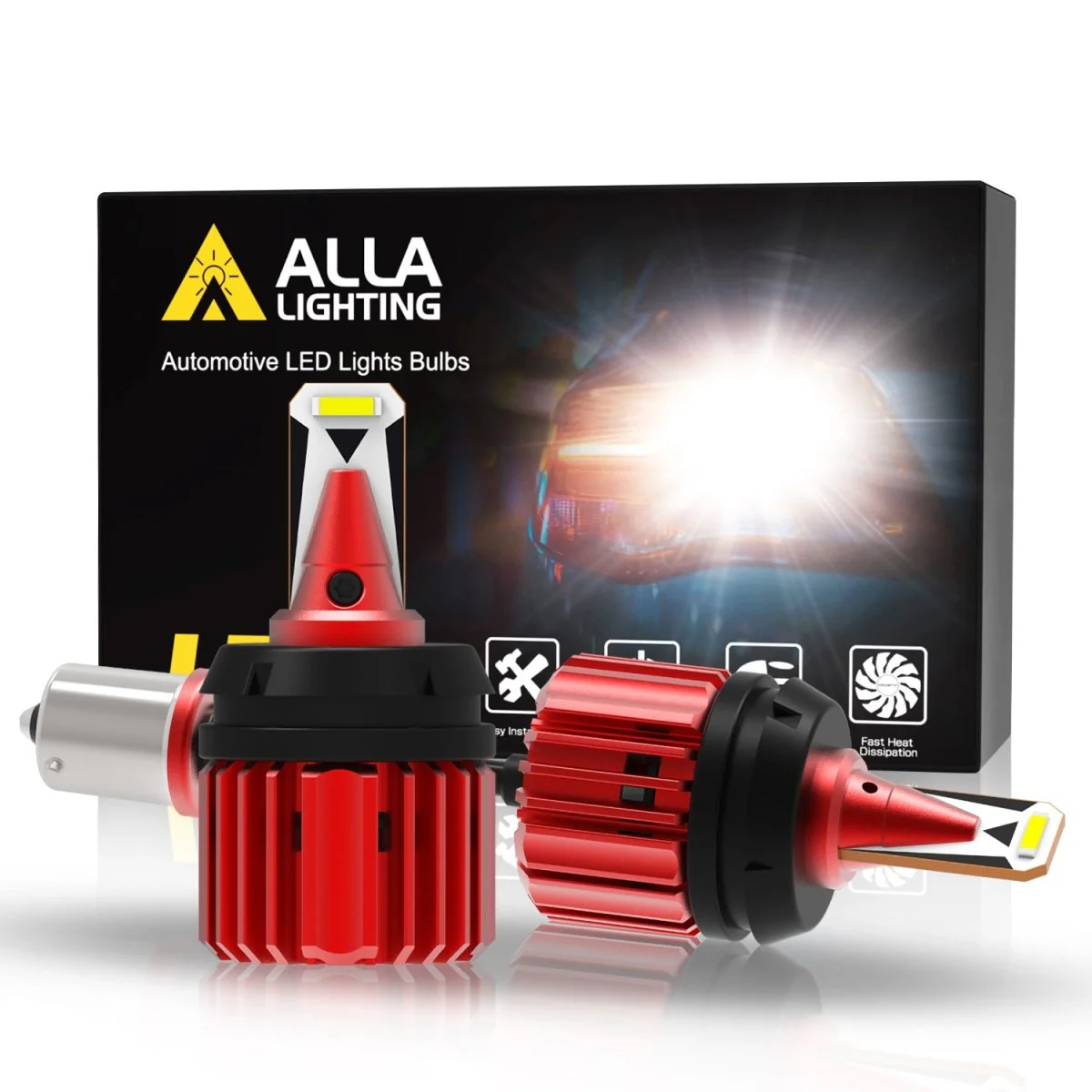BA15S 7506 P21W 1156 CANBUS LED Bulbs Error Free Backup Reverse Lights - Image 8
