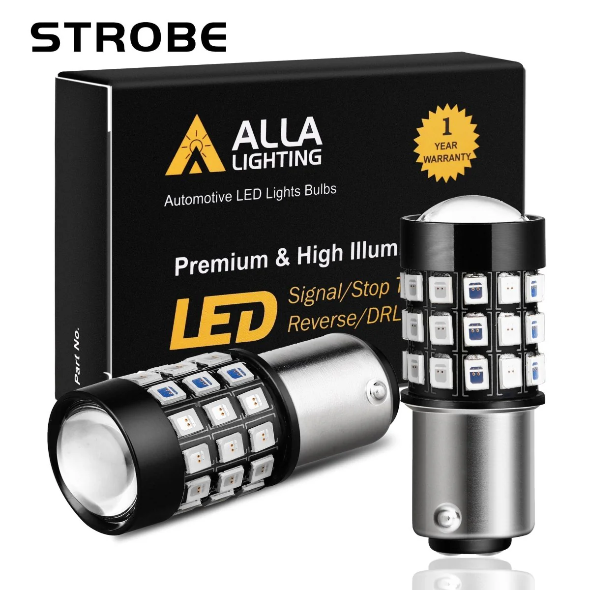 BAY15D 1157 Strobe Brake Lights LED Flashing Stop Tail Light Bulbs - Image 9