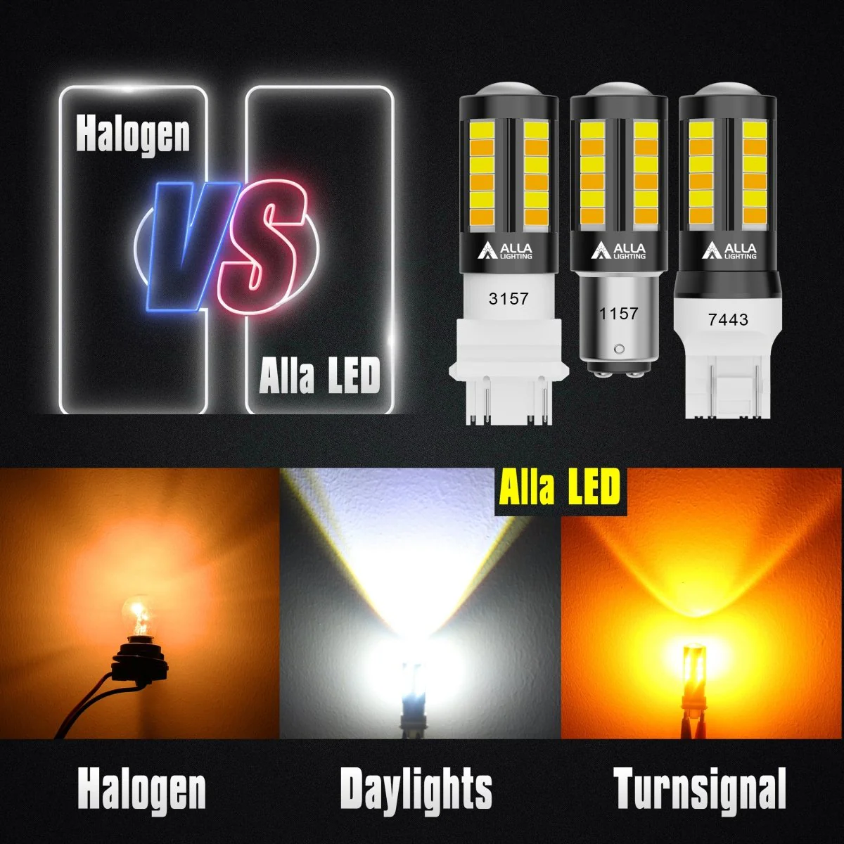 BAY15D 1157 Switchback LED Bulbs, Dual Color Turn Signal Lights - Image 3