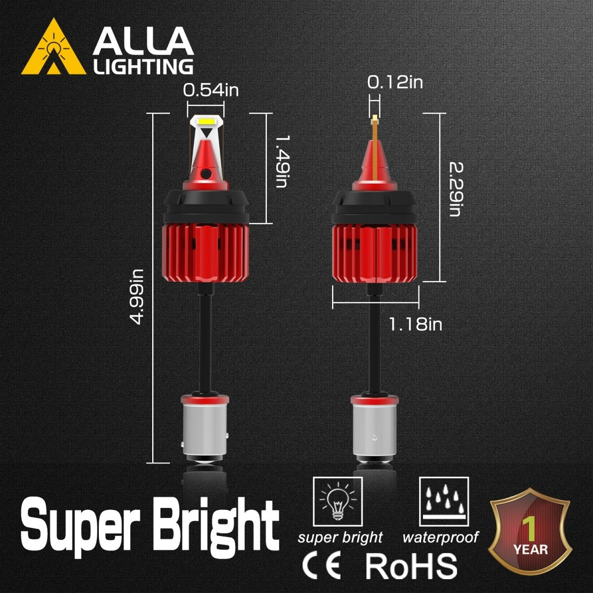 BAY15D 7528 1157 CANBUS LED Bulbs Error Free P21/5W Reverse Lights 12V - Image 6