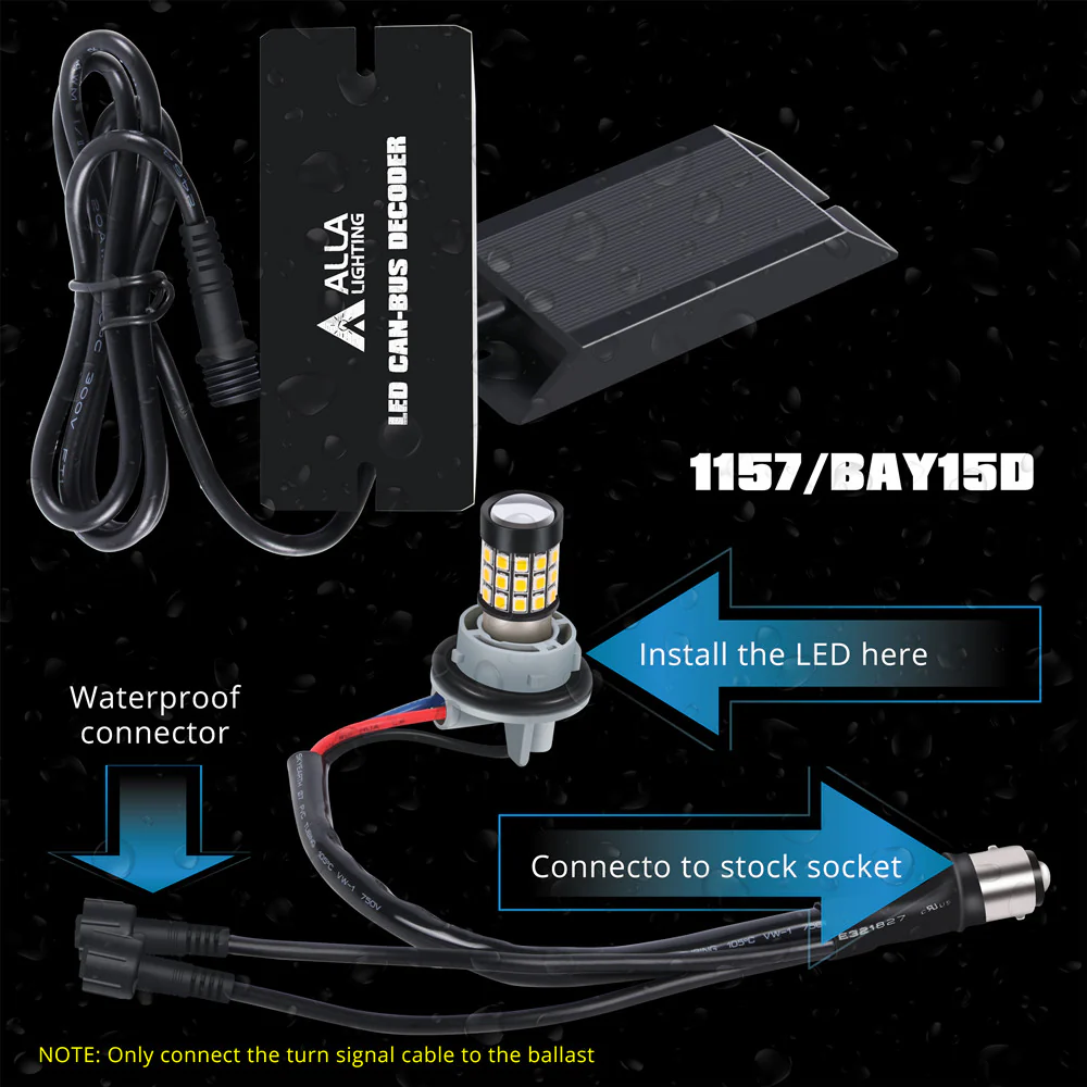 BAY15D 7528 1157 CANBUS LED Resistor Fix Turn Signal Hyper Flash/Error - Image 3