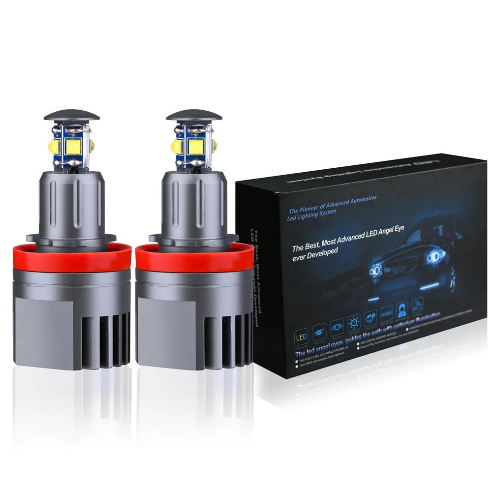 H8 CREE LED Angel Eyes 360-Degree Halo Light Bulb Lamp 6000K Xenon White for BMW - Image 5