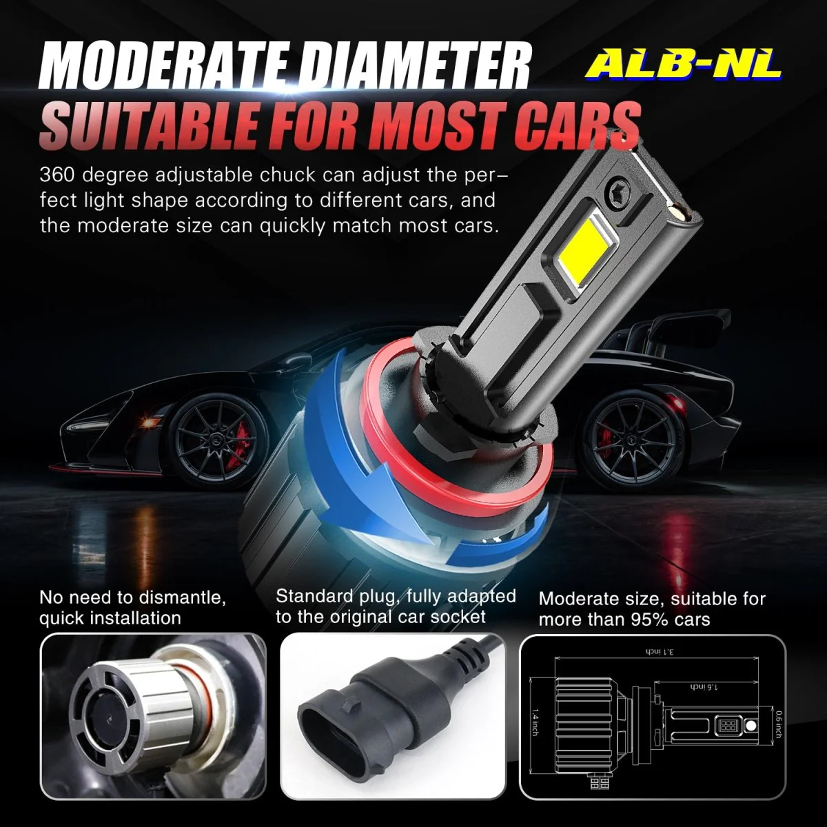 Brightest H7 LED Forward Lightings Conversion Kit Bulbs, 6000K Xenon White - Image 4