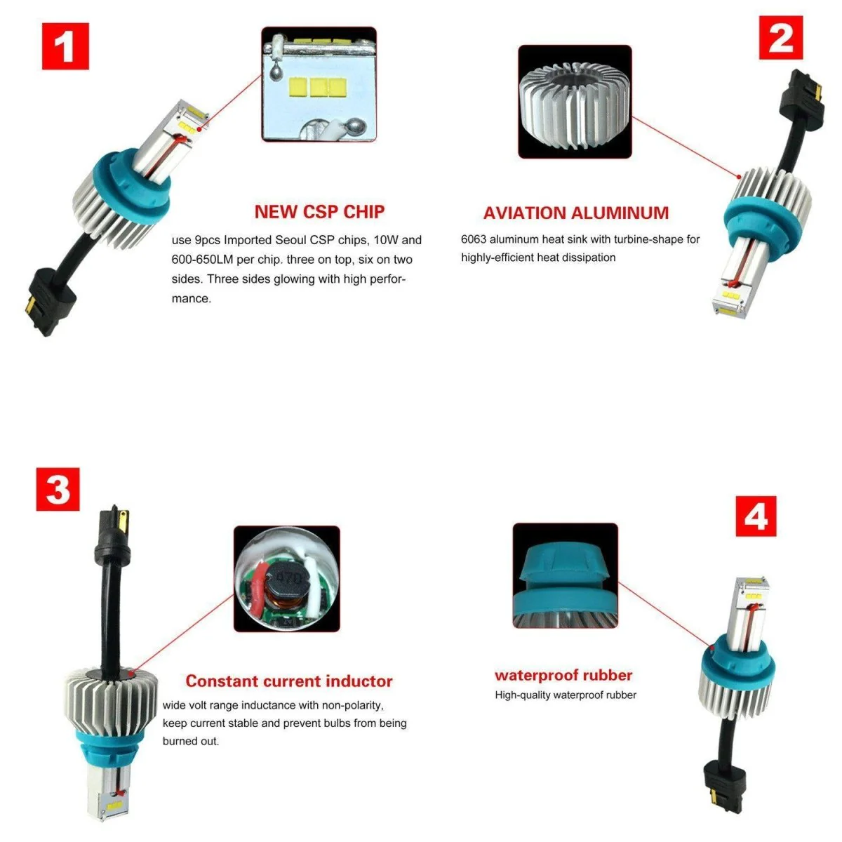 CAN-BUS 3157 3156 LED Reverse Lights Bulbs Replacement for Cars, Trucks - Image 6