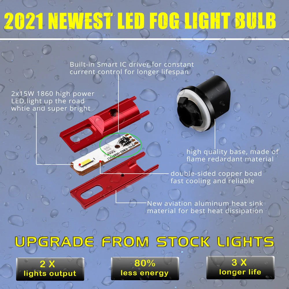 CAN-Bus 899 880 Fog Lights Super Bright LED Bulbs 893 884 892 H27 12V - Image 3