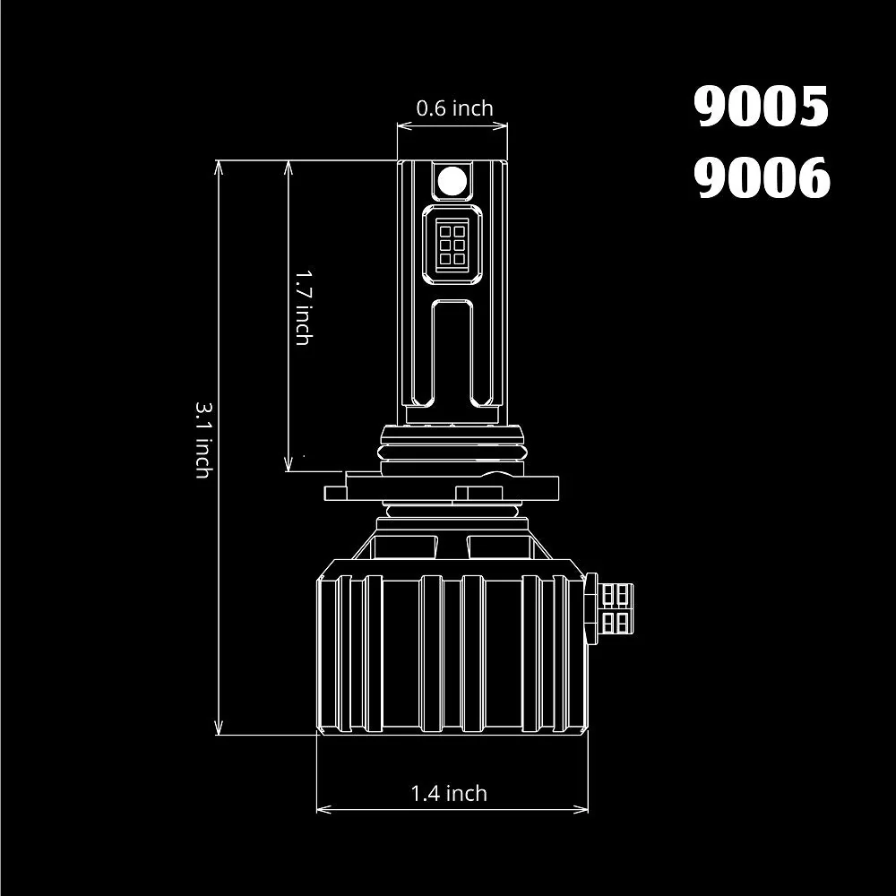Brightest 9005 LED Forward Lightings Conversion Kit Bulbs 9011 HB3, White - Image 10