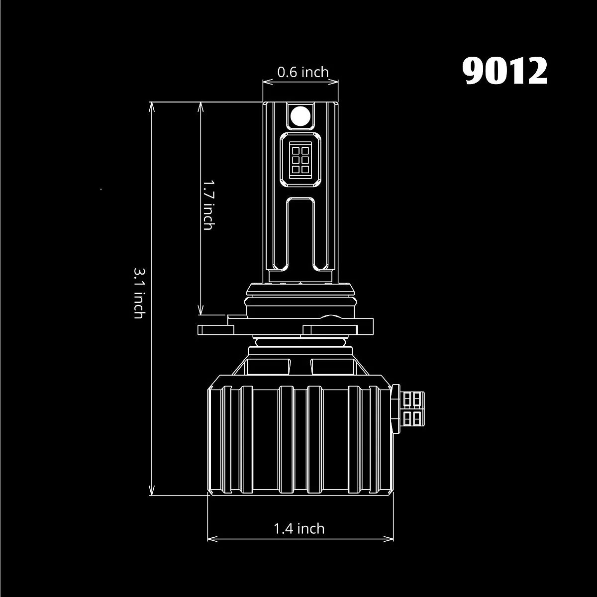 Brightest 9012 LED Forward Lightings Conversion Kit Bulbs HIR2, White - Image 9