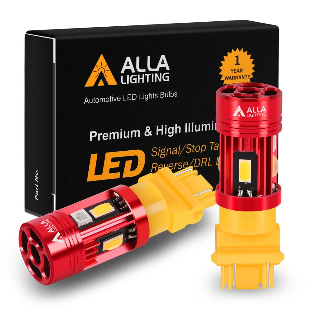 CAN-Bus T25 3156 3157 LED Bulbs Amber Yellow Turn Signal Lights 3457NA - Image 8
