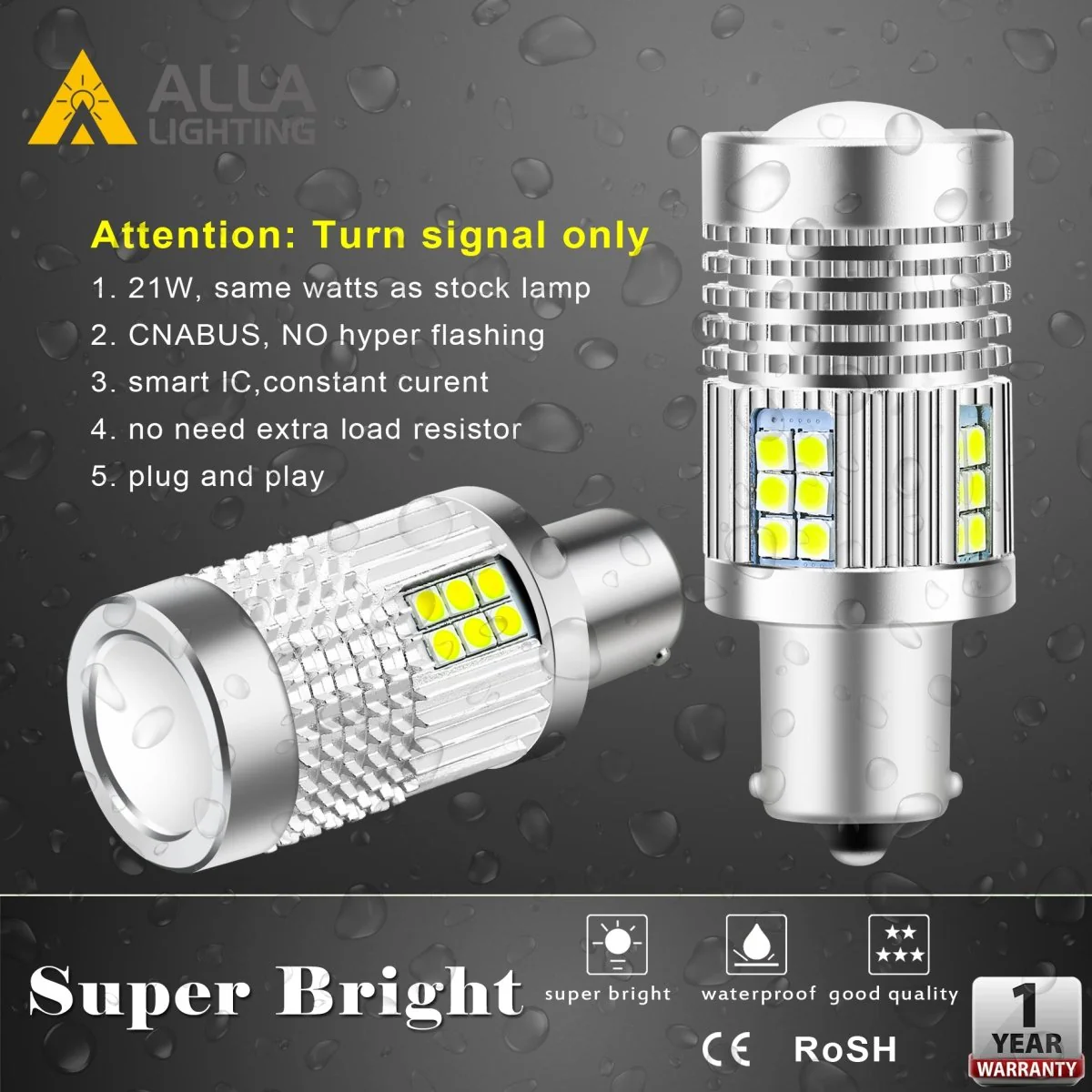 CANbus BA15S 1156 LED Bulb Turn Signal/Reverse Lights 3497 1156NA 7506 - Image 10