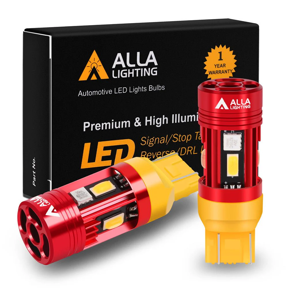 CAN Bus T20 7440 7443 LED Bulbs Amber Yellow Turn Signal Lights 7444NA - Image 8