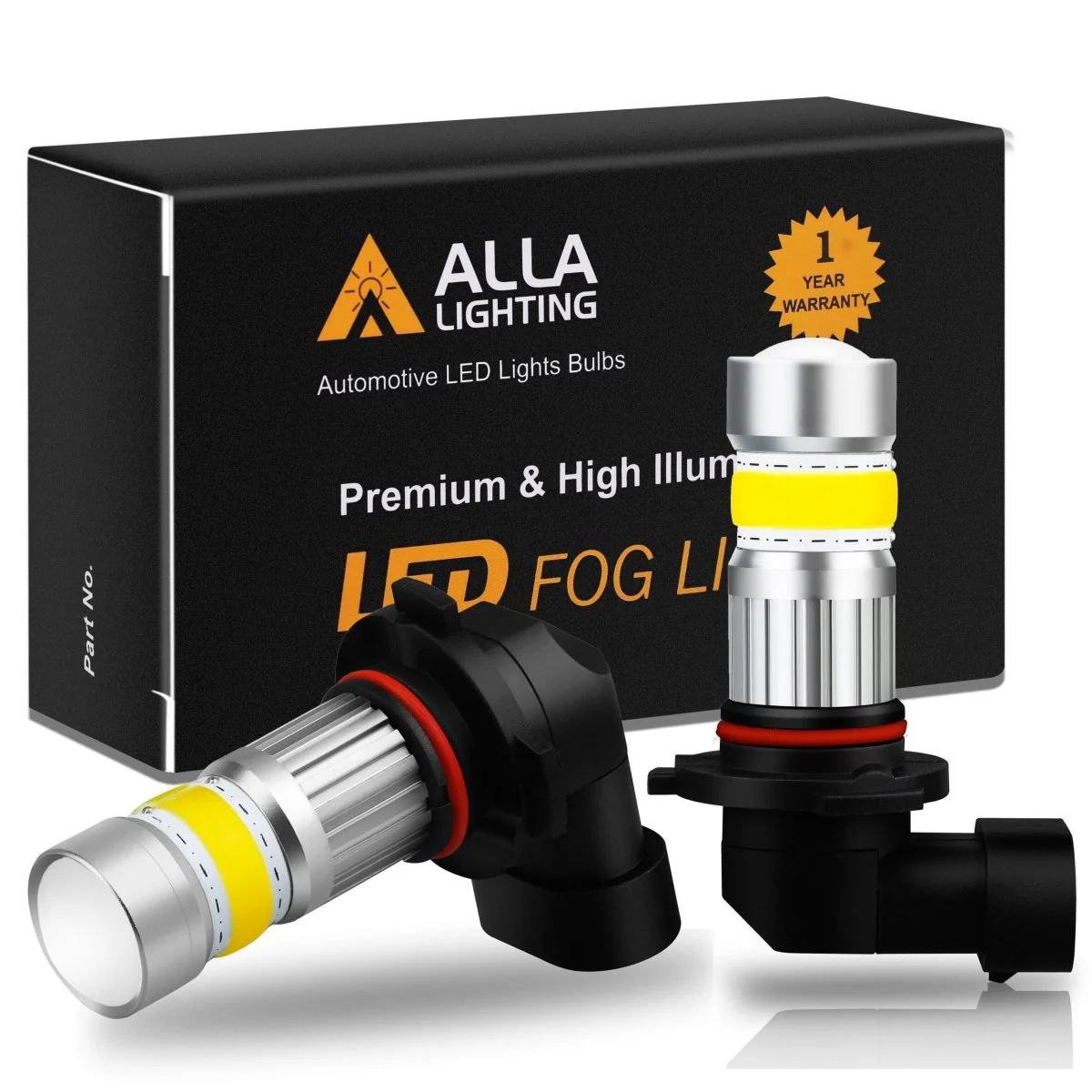COB-72 HB4 9006 LED Fog Light Bulbs, 6500K White/8000K Blue/3000K Amber Yellow - Image 6