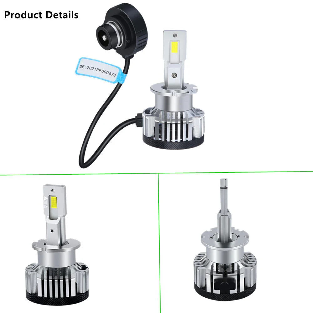 D2S D2R LED Forward Lightings Bulbs, CAN-BUS Plug-N-Play Switch HID Lamps - Image 7