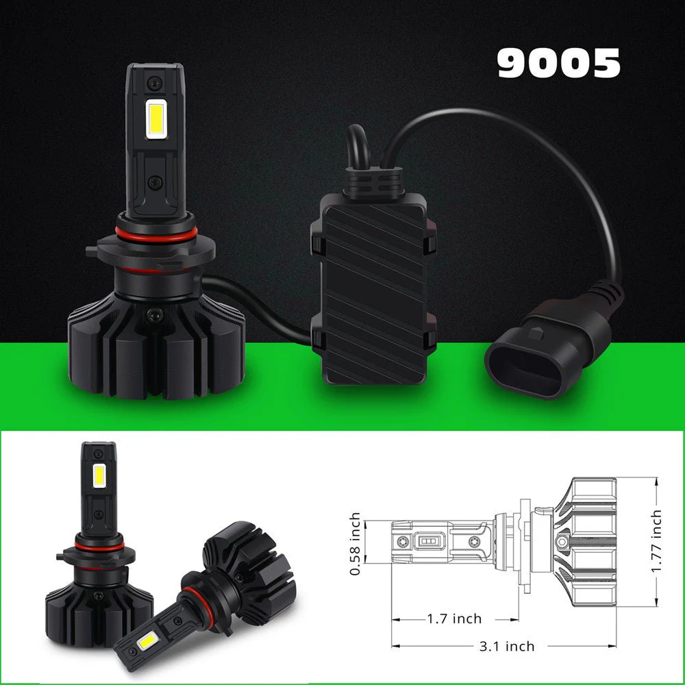 Fanless LED Forward Lightings Bulbs High Low Beam Conversion Kits 6000K White - Image 10