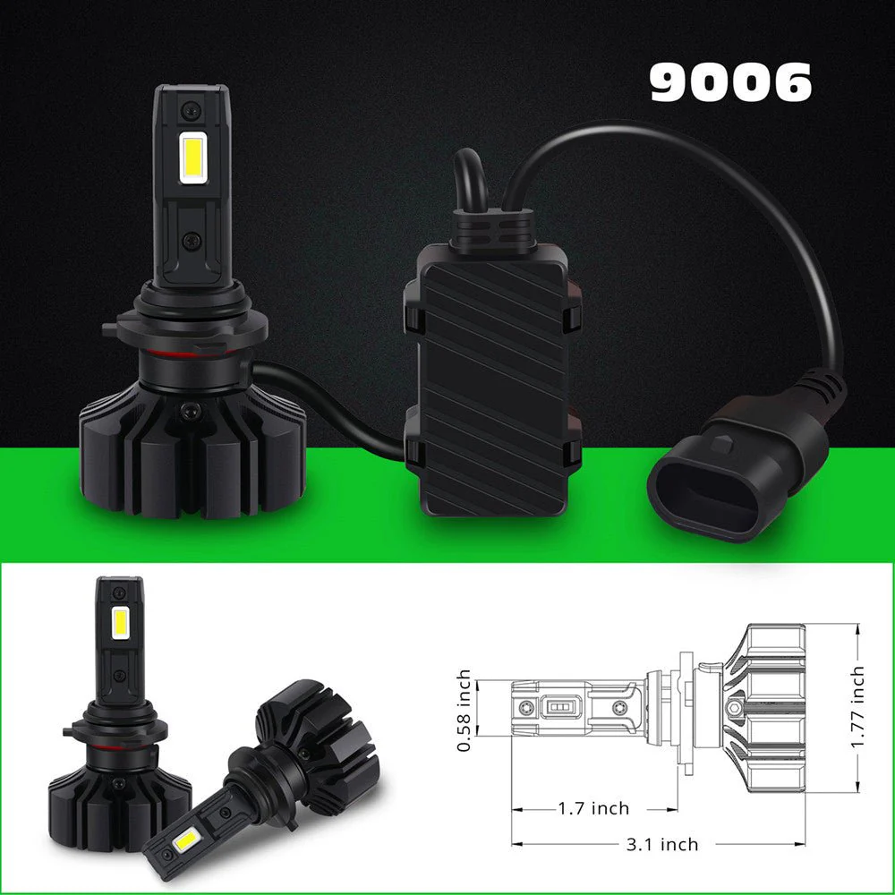 Fanless LED Forward Lightings Bulbs High Low Beam Conversion Kits 6000K White - Image 12