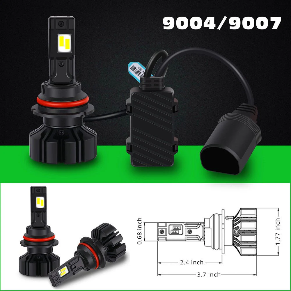 Fanless LED Forward Lightings Bulbs High Low Beam Conversion Kits 6000K White - Image 14