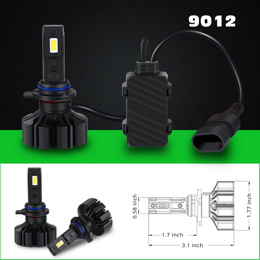 Fanless LED Forward Lightings Bulbs High Low Beam Conversion Kits 6000K White - Image 15