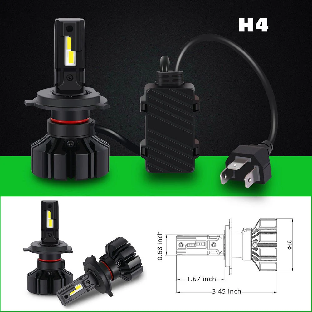 Fanless LED Forward Lightings Bulbs High Low Beam Conversion Kits 6000K White - Image 18