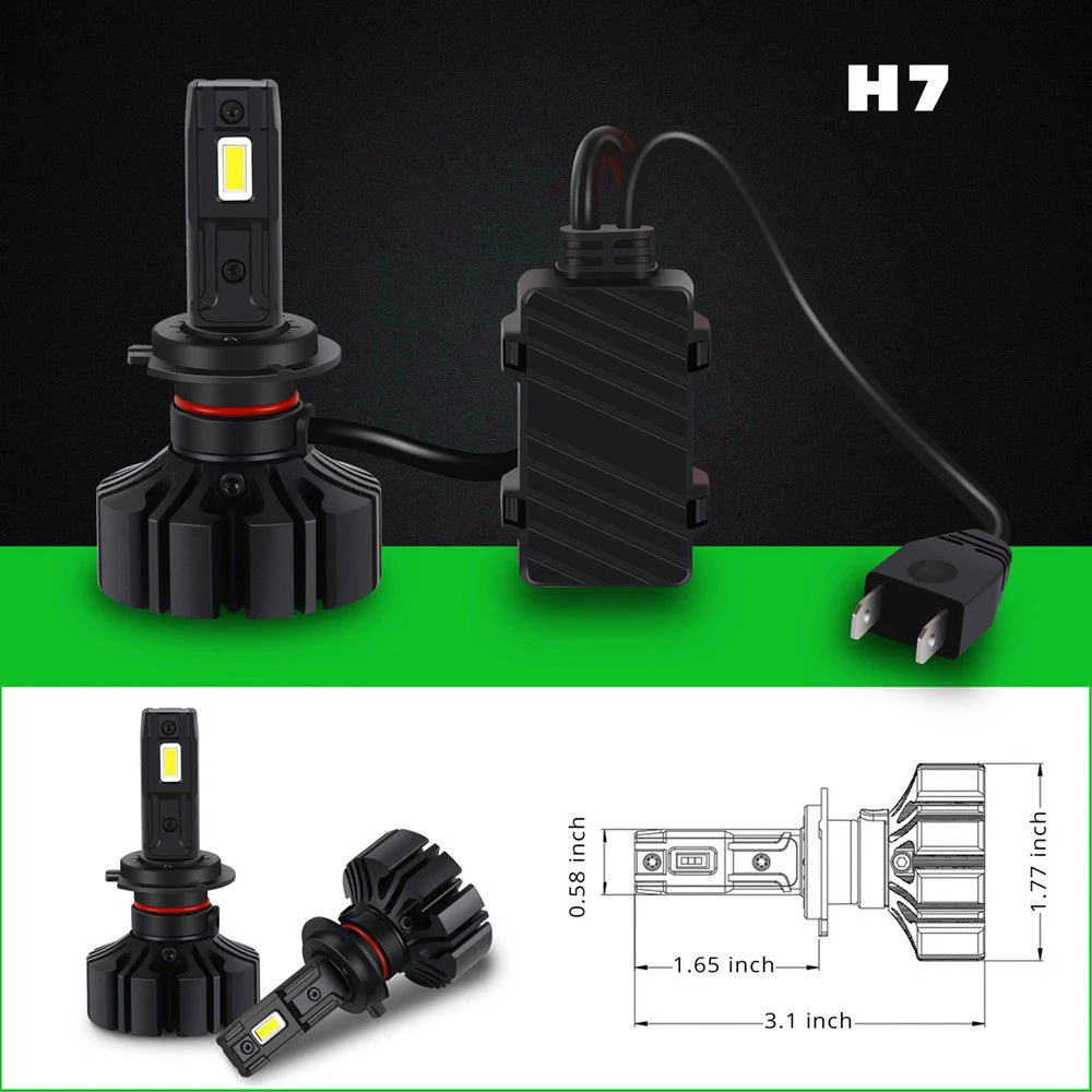 Fanless LED Forward Lightings Bulbs High Low Beam Conversion Kits 6000K White - Image 20