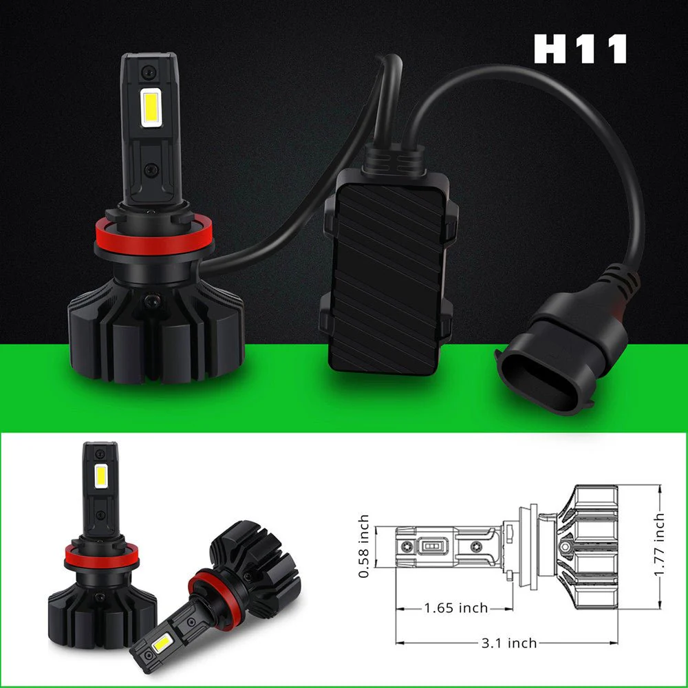 Fanless LED Forward Lightings Bulbs High Low Beam Conversion Kits 6000K White - Image 22