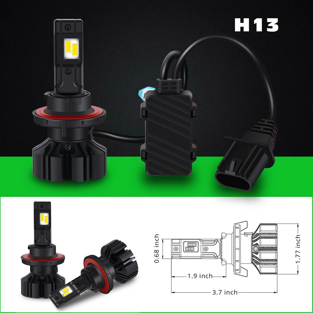 Fanless LED Forward Lightings Bulbs High Low Beam Conversion Kits 6000K White - Image 24