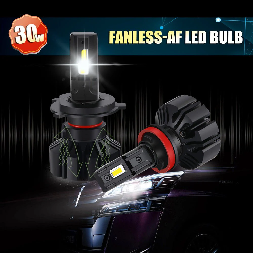 Fanless LED Forward Lightings Bulbs High Low Beam Conversion Kits 6000K White - Image 8