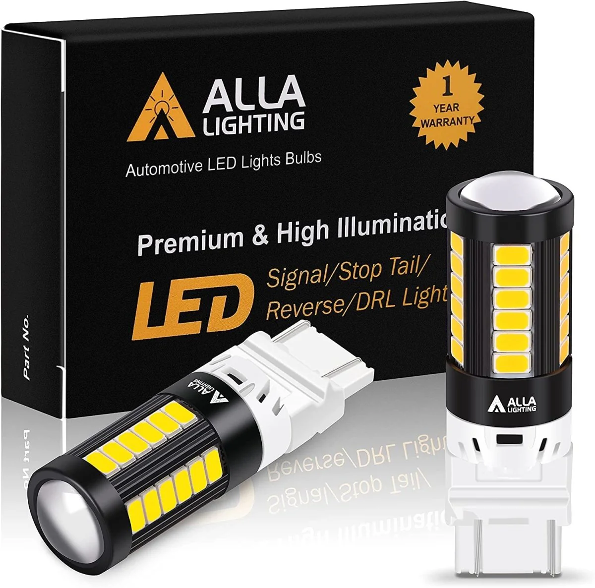 WT21W/7W LED Bulbs Turn Signal, Brake Tail Lights WT21 Wedge Lamp - Image 4