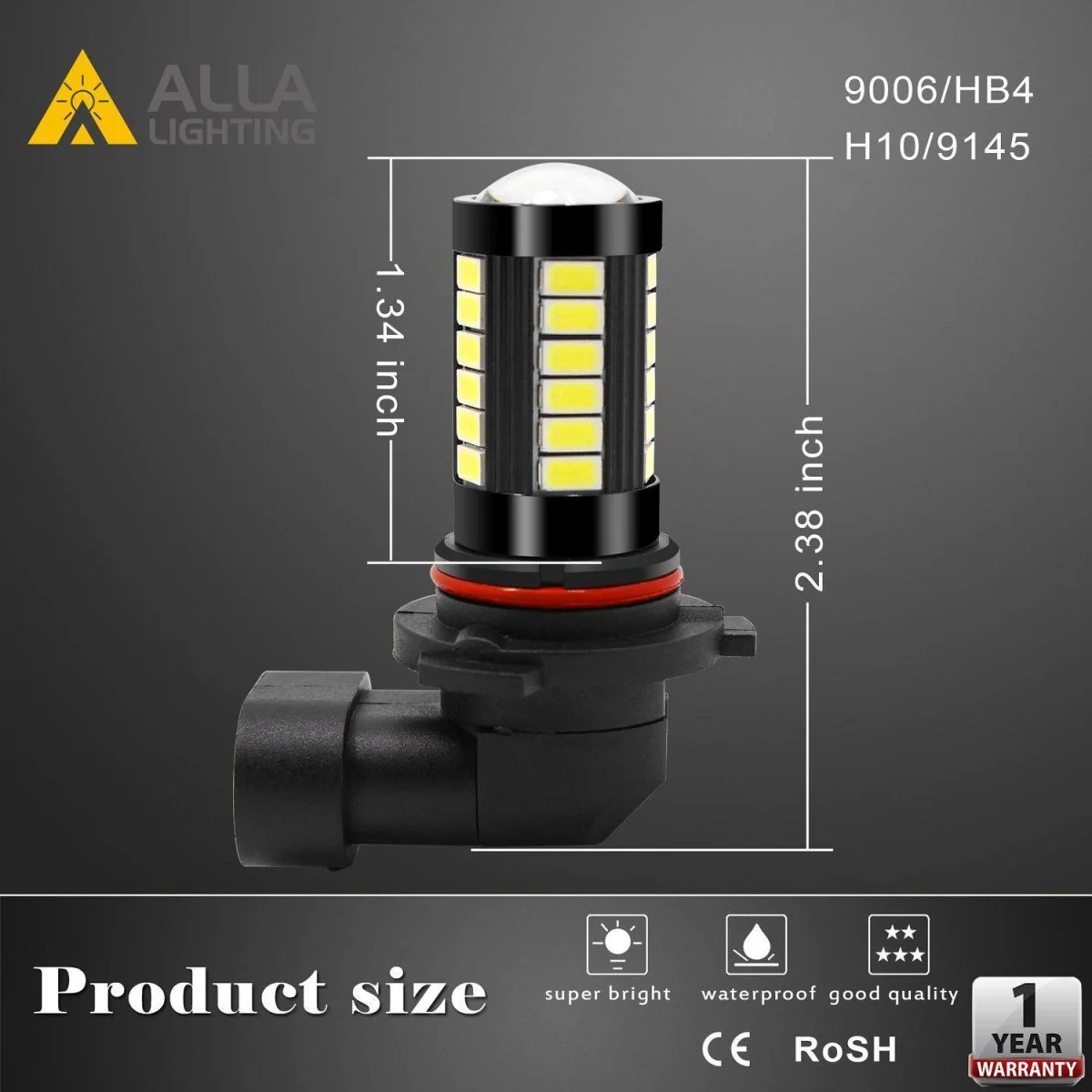 H10 9145 LED Fog Lights Bulbs Super Bright 5730-SMD, 6000K Xenon White - Image 4