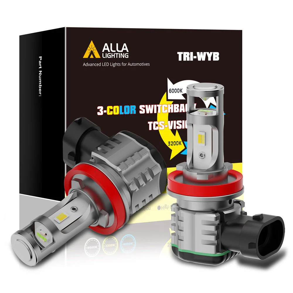 H11 H8 H16 LED Switchback Bulbs Fog Lights | White, Yellow, Blue - Image 2