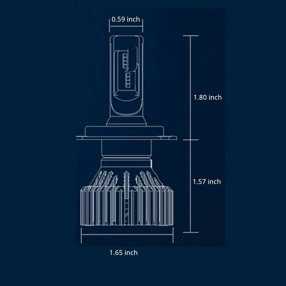H13 9008 LED Forward Lightings Bulbs for Cars, Trucks, 6500K Xenon White - Image 9
