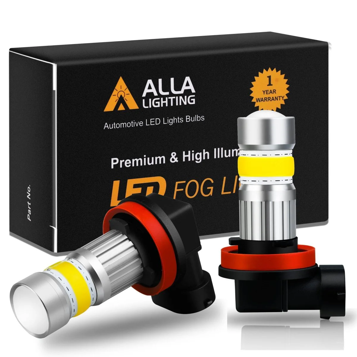 COB-72 H8 H11 LED Fog Light Bulbs, 6500K White/8000K Blue/3000K Amber Yellow - Image 7