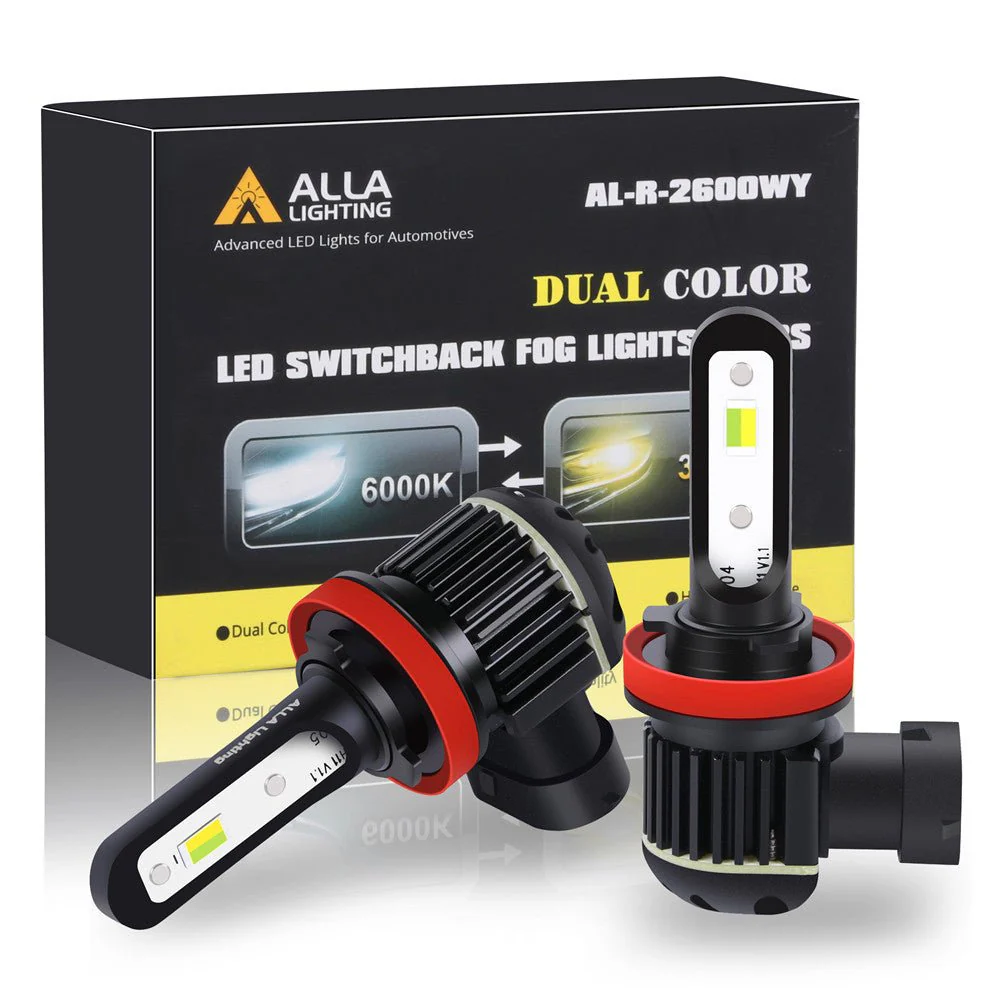 H16 H8 H11 LED Switchback Bulbs Fog Lights, 6000K White/3000K Yellow - Image 2