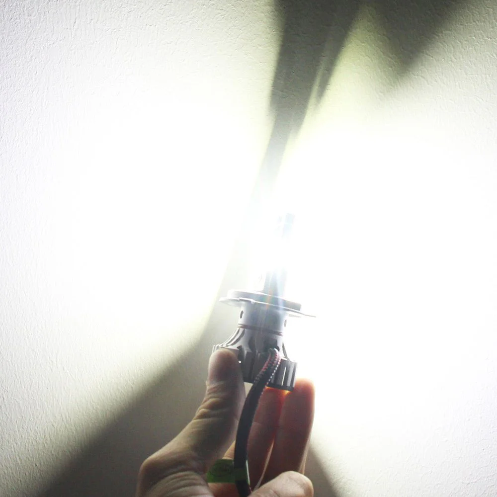 D-CR H4 HB2 9003 LED Forward Lightings Bulbs Replacement, 6000K Xenon White - Image 4