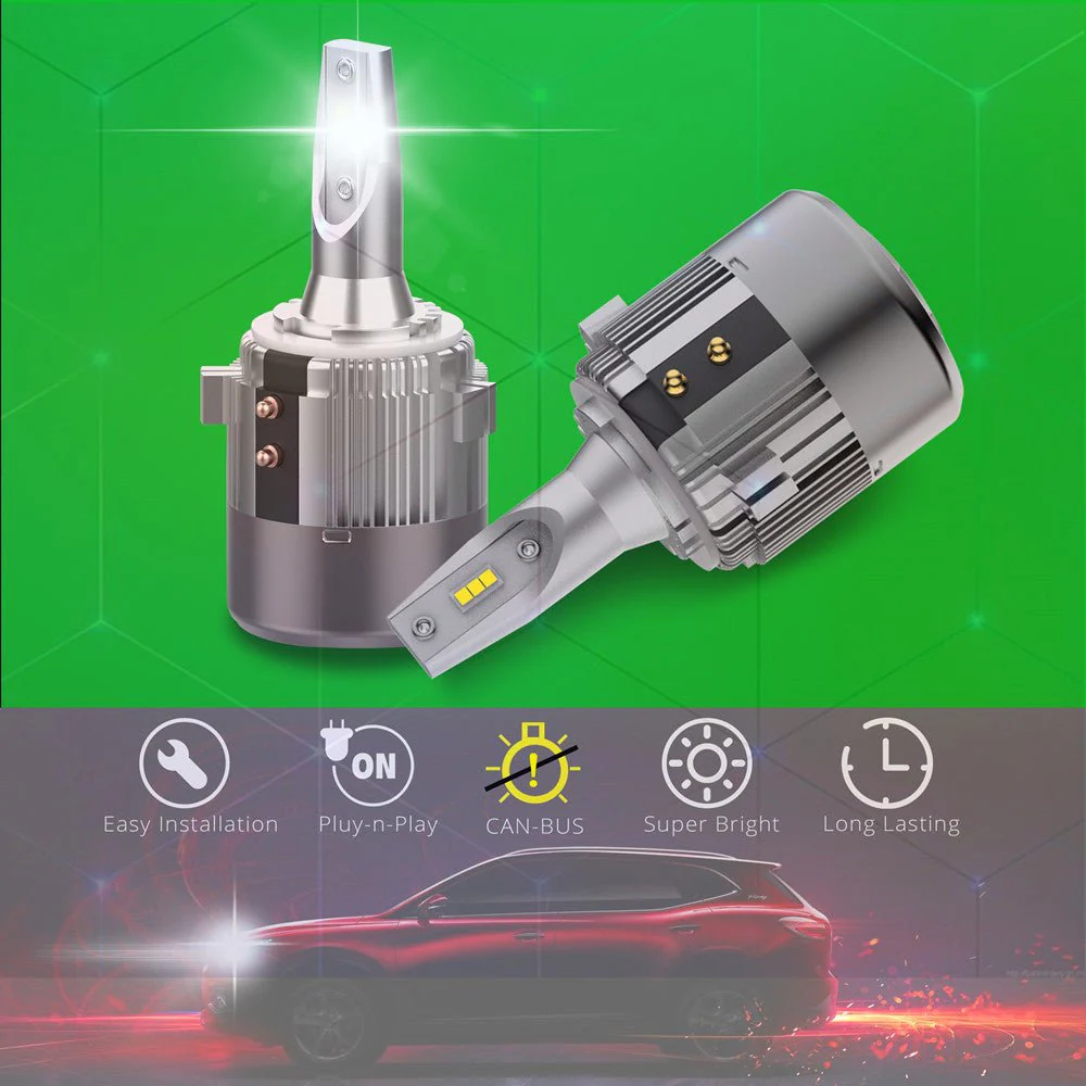 H7 LED Forward Lightings Bulbs for Volkswagen VW Passat Golf GTI Tiguan, Plug-n-Play - Image 5