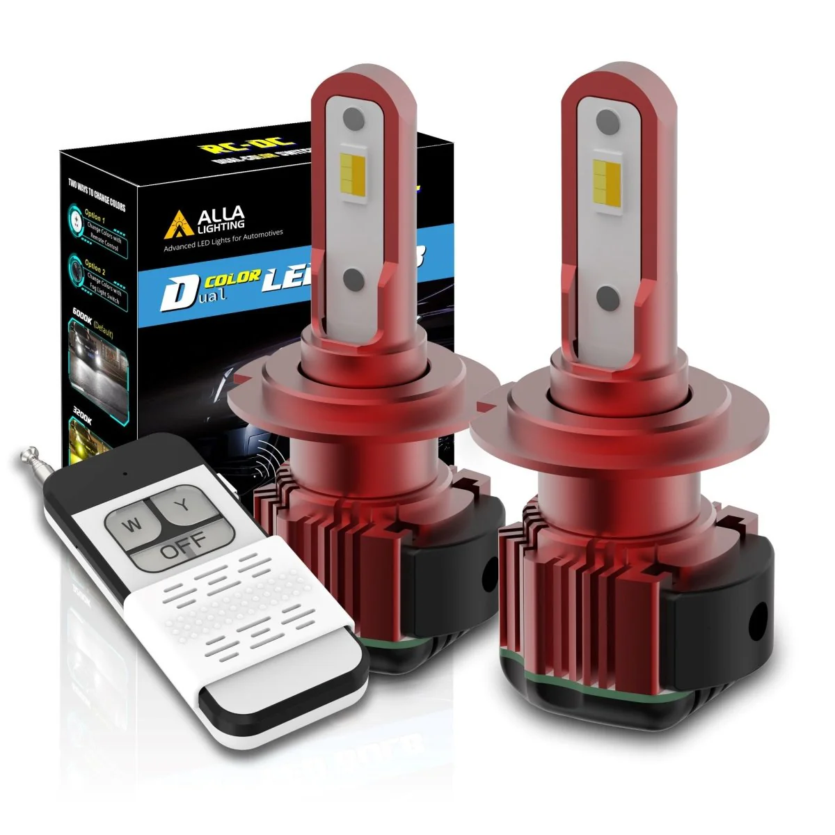 H7 LED Switchback Fog Lights, DRL Bulbs | 6K White/3K Yellow - Image 10