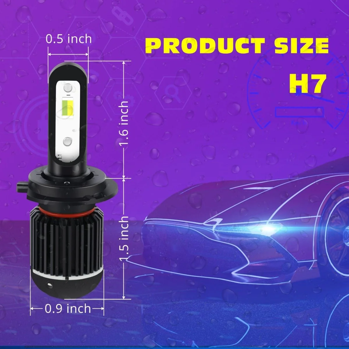 H7 LED Switchback Fog Lights, DRL Bulbs | 6K White/3K Yellow - Image 8