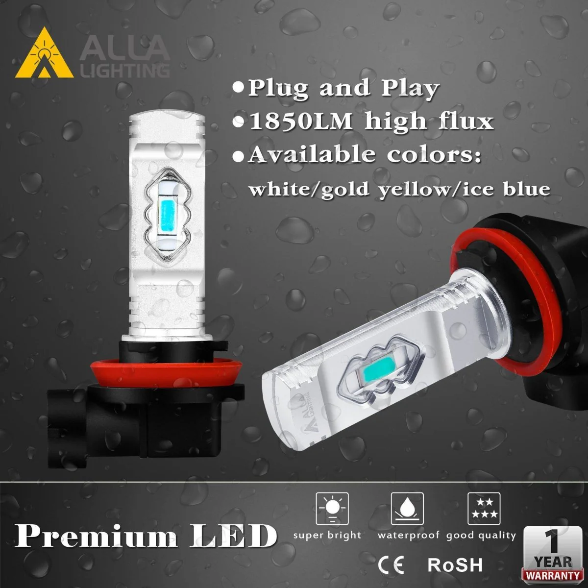 H8 H11 H16 LED Fog Lights Bulbs 12V, 6K White/3K Yellow/Red/8K Blue - Image 19