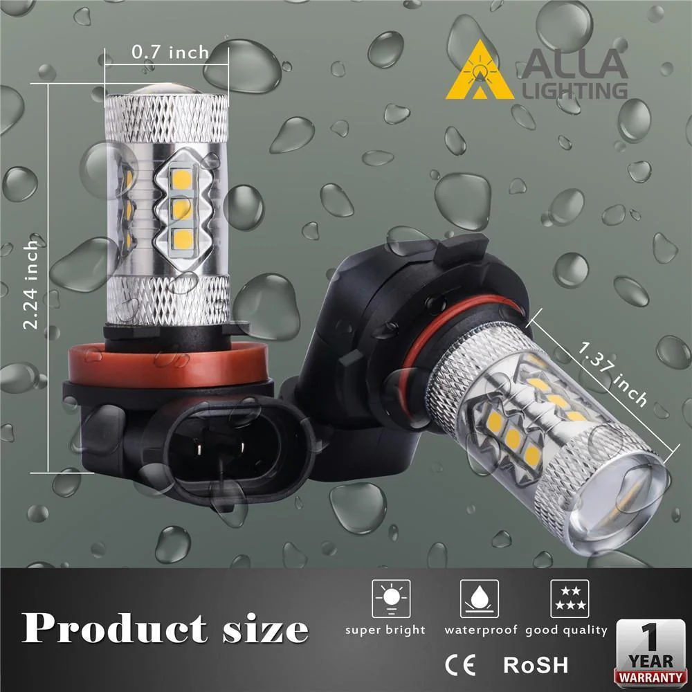 H8 H11 LED Bulbs Fog Lights Upgrade H16 for Cars, Trucks, 3000K Yellow - Image 6
