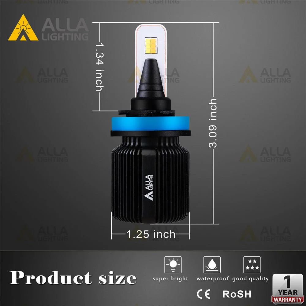 H8 H11 Switchback LED Forward Lightings, Fog Lights Bulbs, 6K White/3K Yellow - Image 6