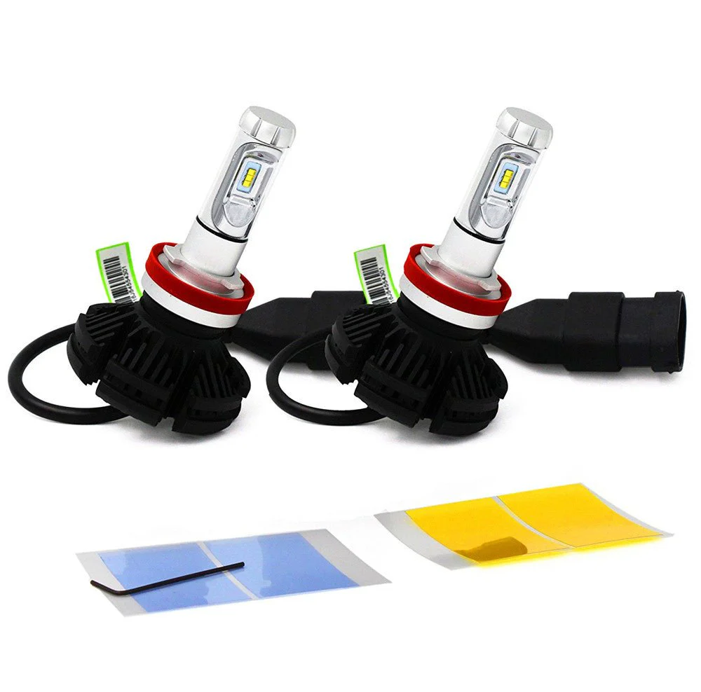 H8 H9 H11 Fanless LED Forward Lightings Bulbs Upgrade DIY 6K White/3K Yellow/8K Blue - Image 10