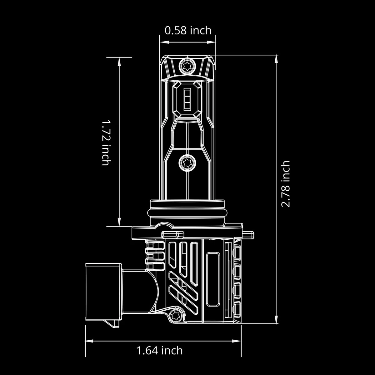 Mini H8 H9 H11 LED Forward Lightings Bulbs, Fog Lights, DRL, White - Image 7