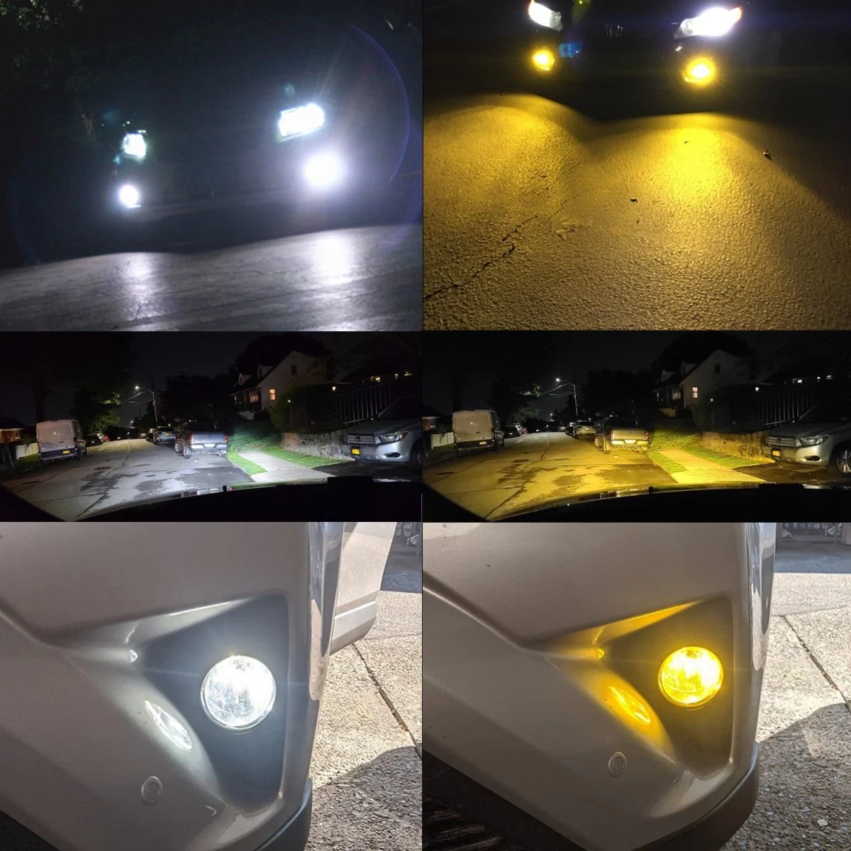 H8 H9 H11 LED Switchback White/Yellow Forward Lightings, Fog Lights Bulbs - Image 4