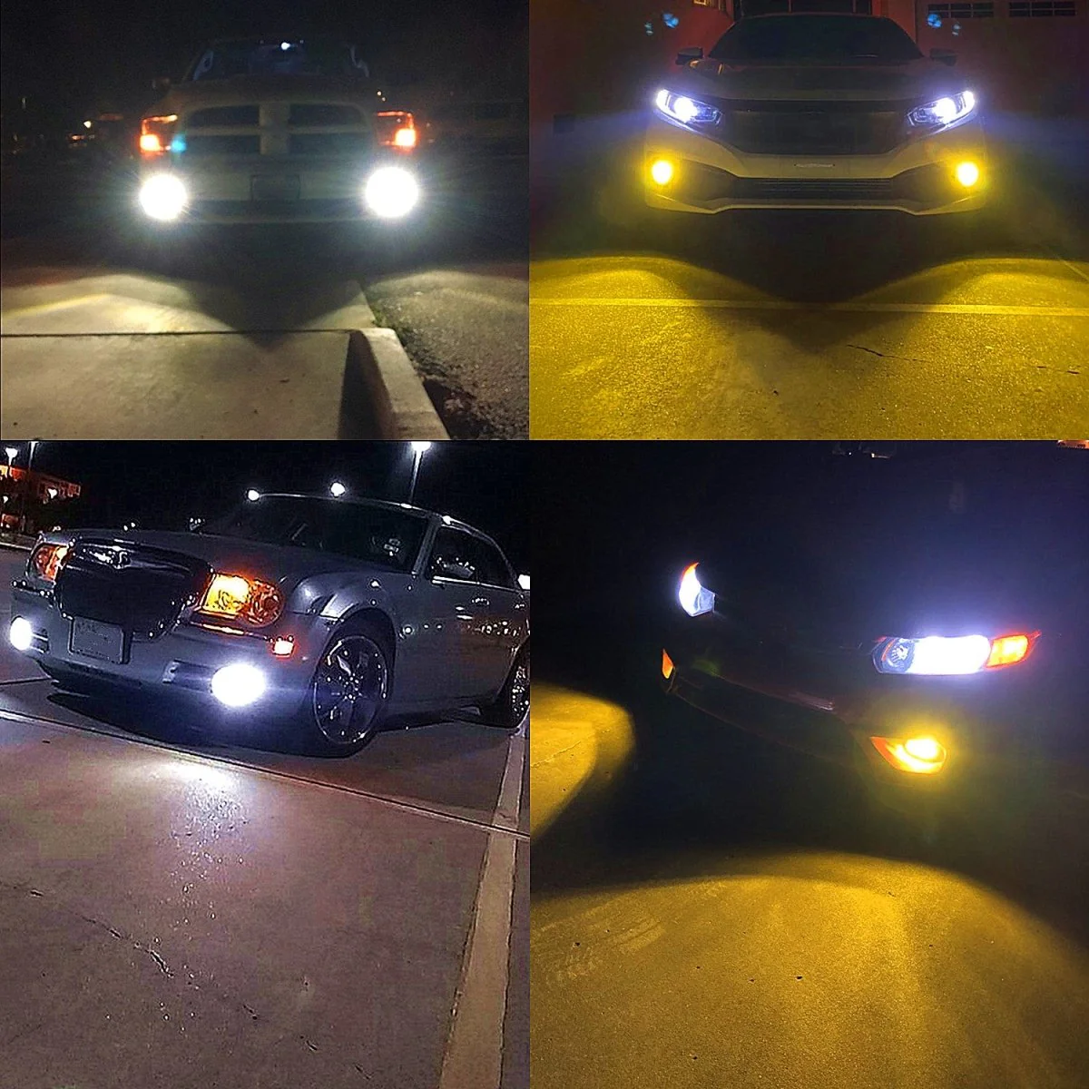 H8 H9 H11 LED Switchback White/Yellow Forward Lightings, Fog Lights Bulbs - Image 5