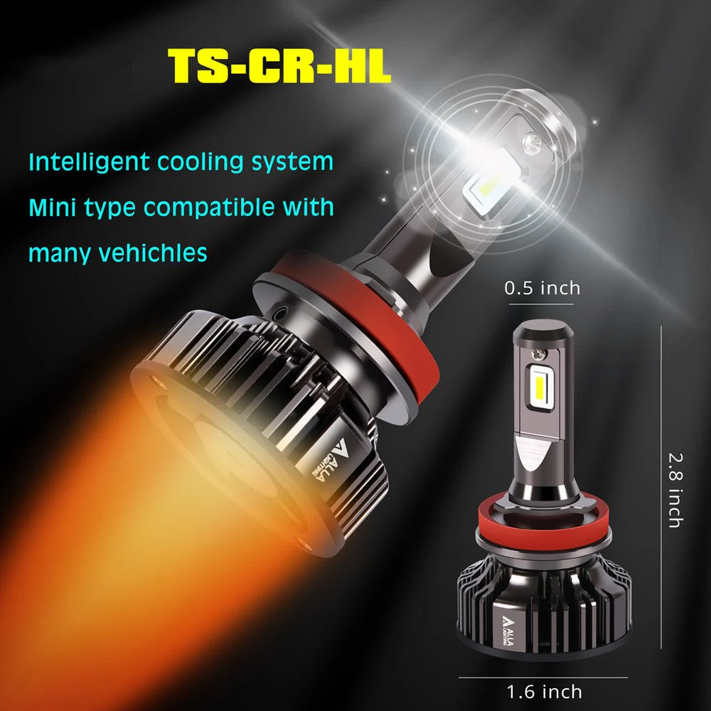 H8 H9 H11 LED Switchback White/Yellow Forward Lightings, Fog Lights Bulbs - Image 6