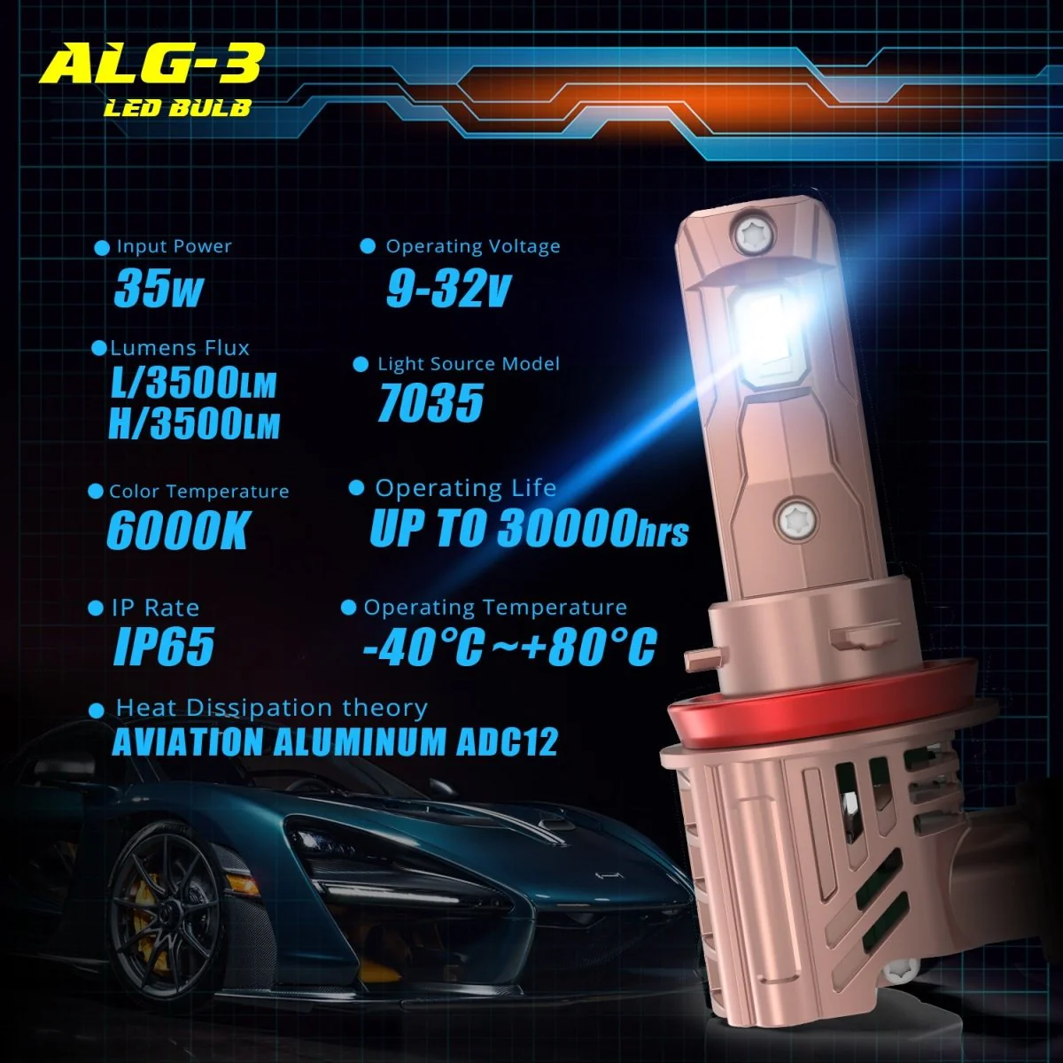 Mini HB3 9005 LED Forward Lightings Bulbs, H10 Fog Lights, DRL, White - Image 3