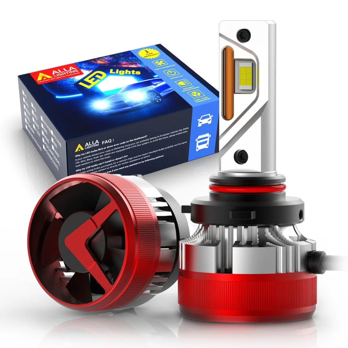 AG1 HB3 9005 LED Forward Lightings Conversion Kits Bulbs |  6500K Xenon White - Image 9