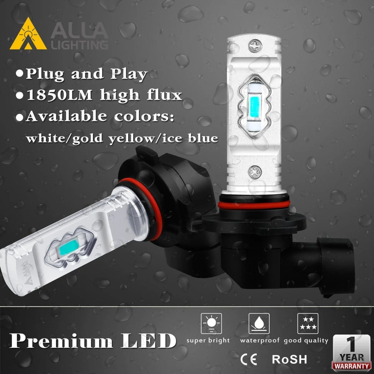 HB4 9006 LED Fog Lights Bulbs 12V, 6K White/3K Yellow/Red/8K Blue - Image 18