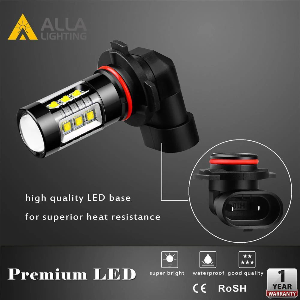 HB4 9006 LED Fog Lights Bulbs 80W Cree Upgrade Halogen Lamps, 6000K White - Image 5