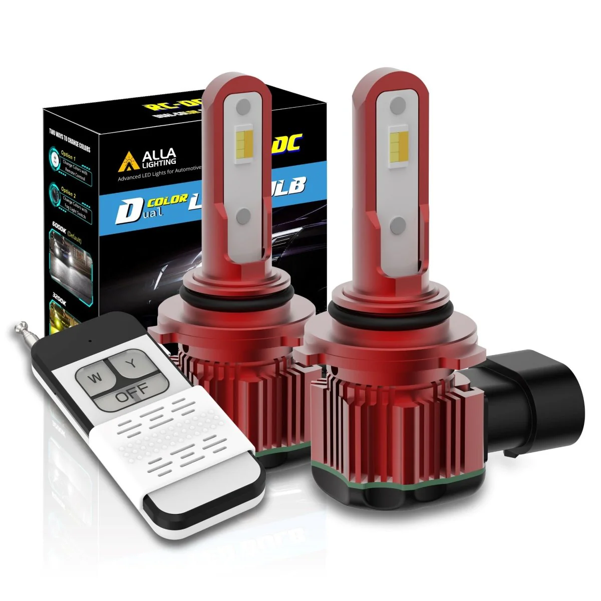 HB4 9006 Switchback LED Bulbs Fog Lights 12V, 6000K White/3000K Yellow - Image 9