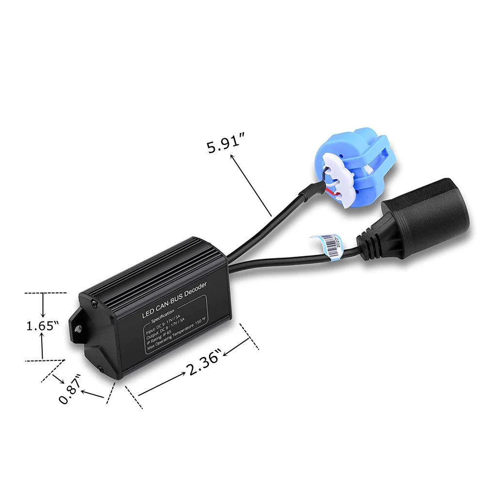 HB5 9007 LED Decoder Canceler Capacitor CAN BUS Bulbs Kits - Image 7