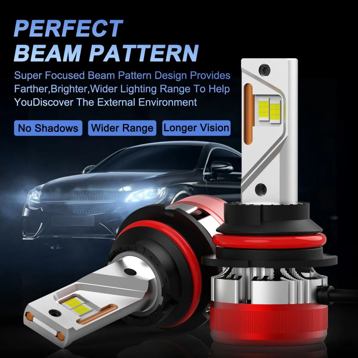 AG1 HB5 9007 LED Forward Lightings Conversion Kits Bulbs |  6500K Xenon White - Image 5